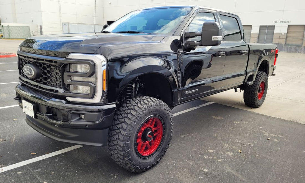 4" COIL SPRING SUSPENSION SYSTEM WITH FALCON MAX3.3 SHOCKS AND RADIUS ARMS - 2023-2025 FORD SUPER DUTY F250/F350 4WD