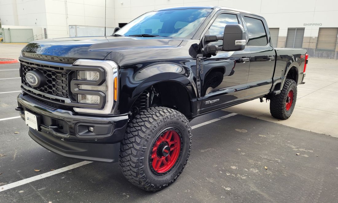 4" COIL SPRING SUSPENSION SYSTEM WITH FALCON MAX3.3 SHOCKS AND RADIUS ARMS - 2023-2025 FORD SUPER DUTY F250/F350 4WD